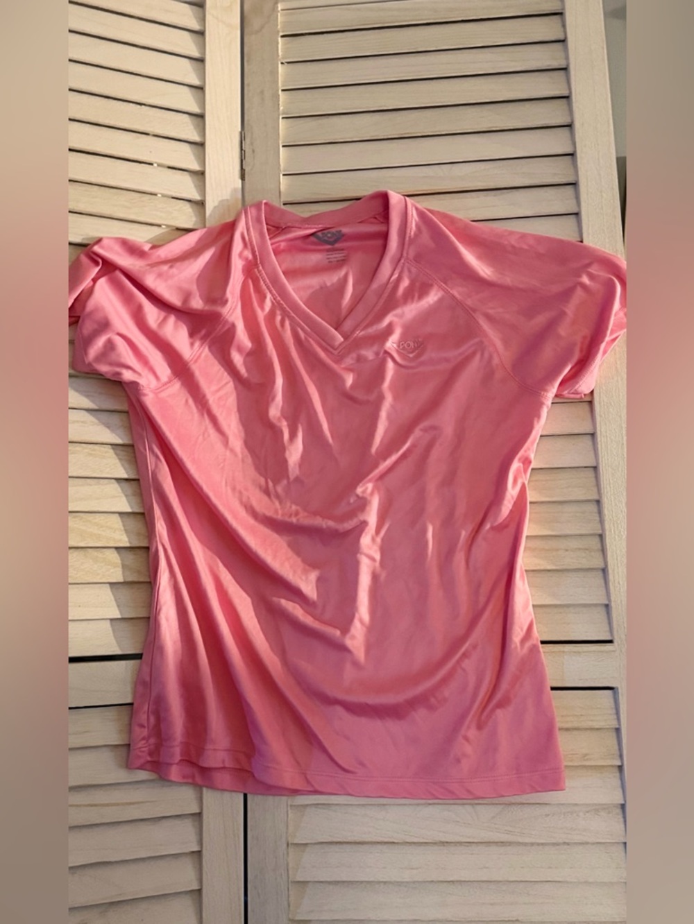 Pony Pink Short-Sleeve V-Neck Tee